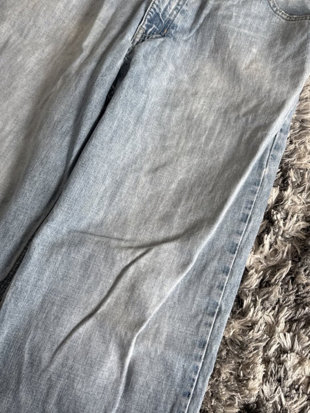 Gap Blue 00 S Denim Workwear Jeans Distressed Men 33X28 Rare Y2K Sz 33X28 - Picture 9 of 11
